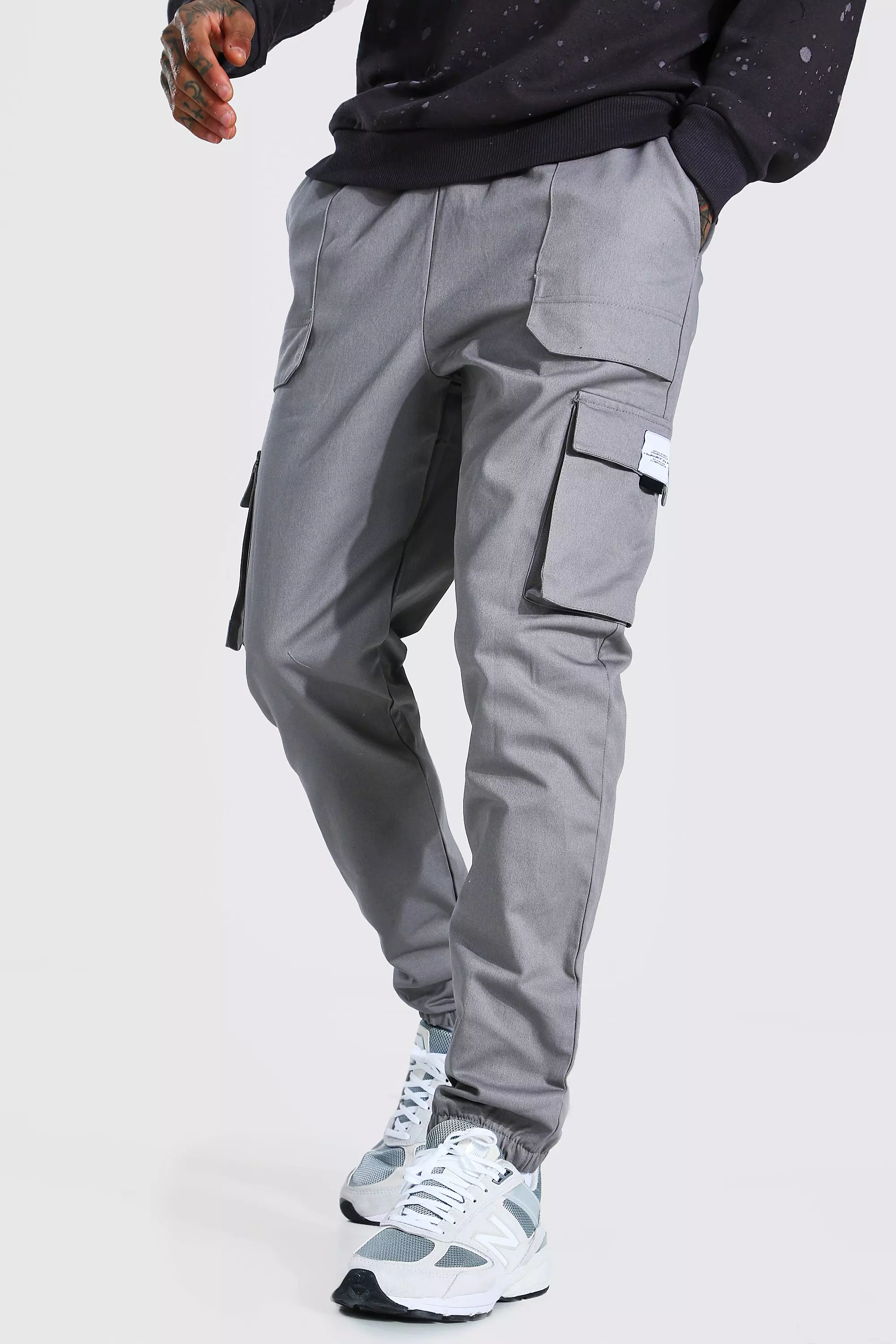 Boohooman cheap jogger trousers